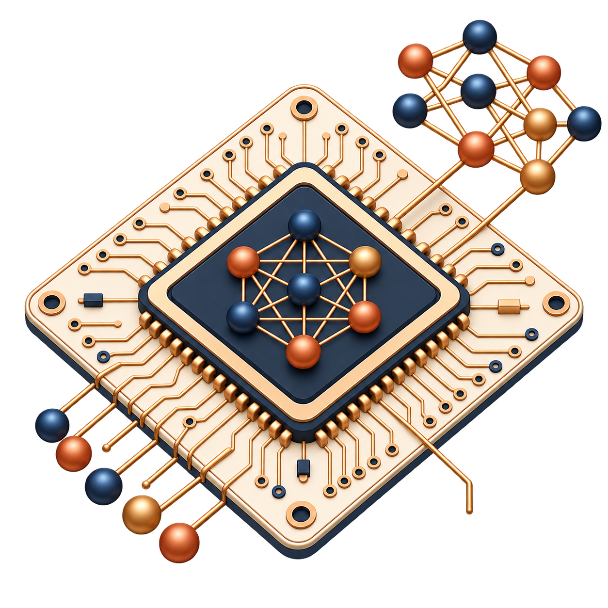 Neural processing chip illustration for Ontologos transform